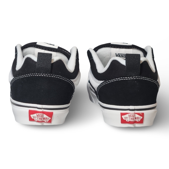 Vans Womens Size 6.5 Black and White Knu Skool Sneakers - Picture 2 of 6